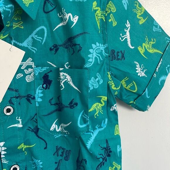 Polo by Ralph Lauren Teal dinosaur Shirt boys 4T - Picture 5 of 5